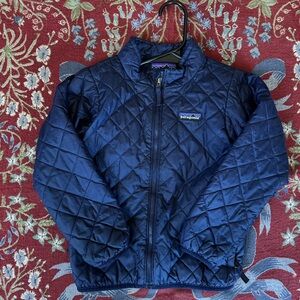 Patagonia Kids Quilted Blue Puffer Jacket